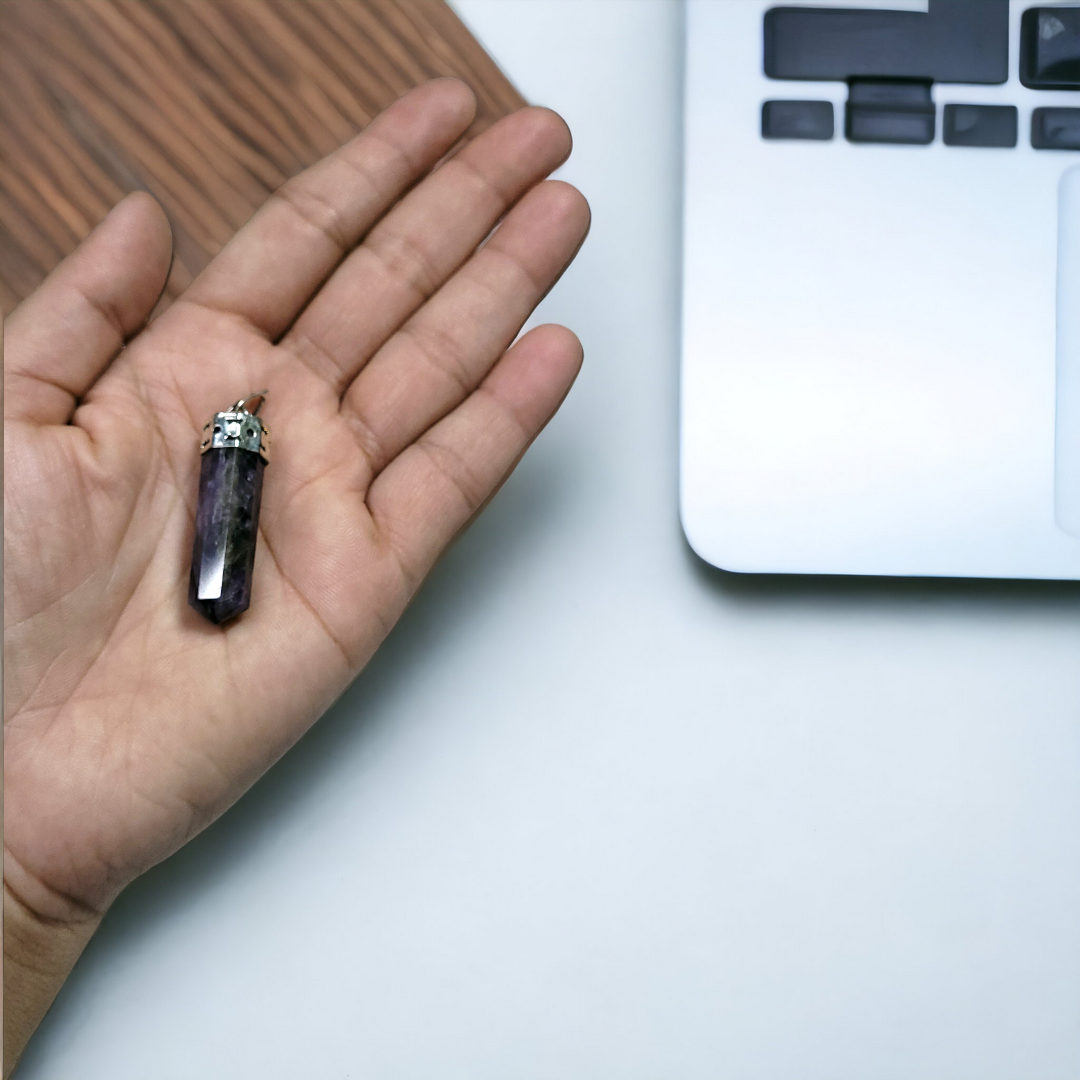 AMETHYST PENCIL PENDANT