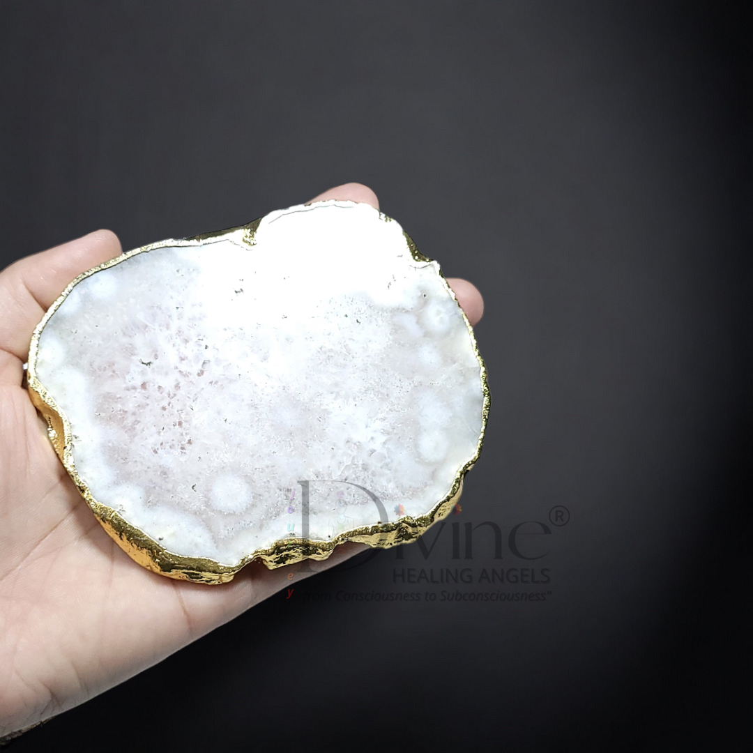 WHITE AGATE COASTER