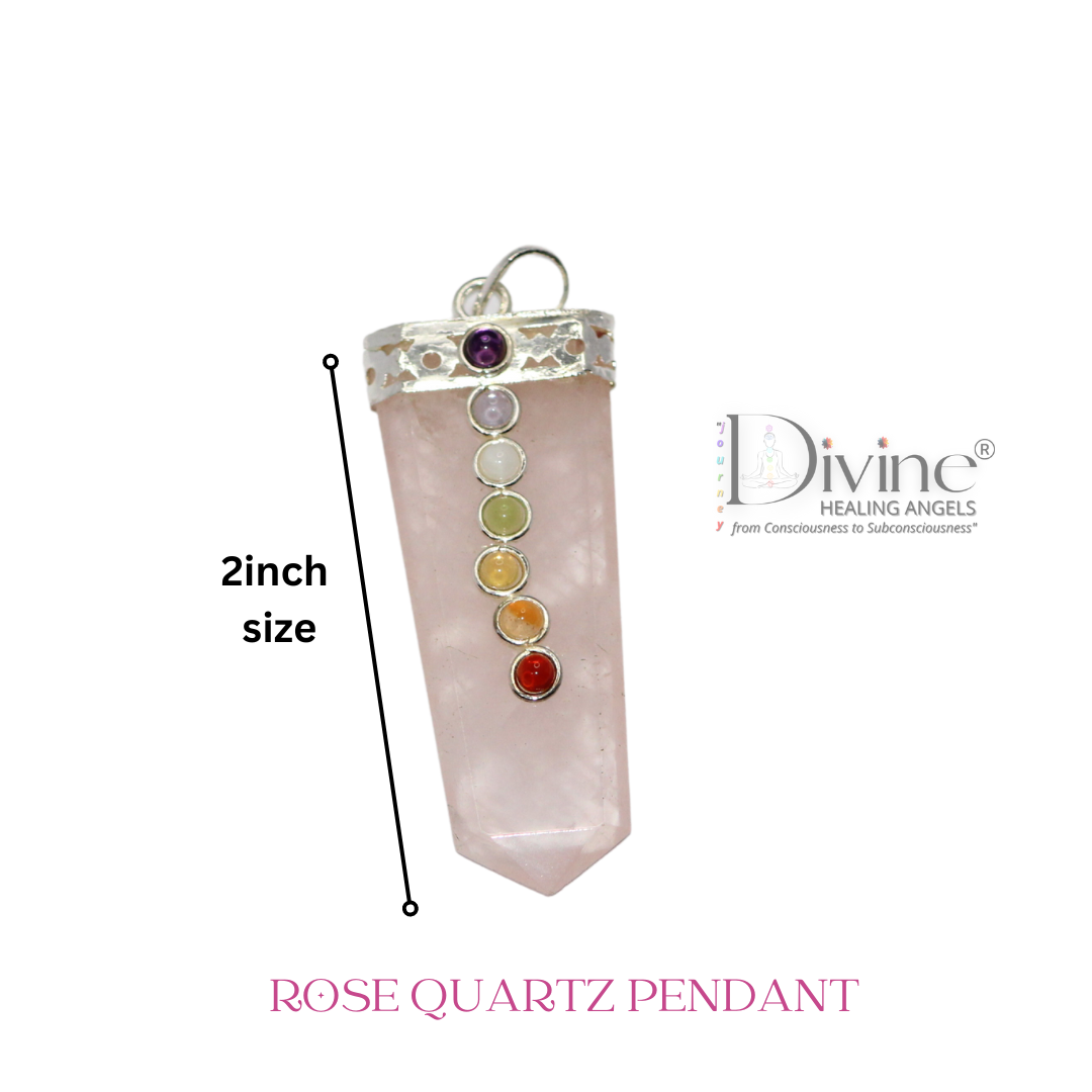 ROSE QUARTZ CHAKRA BEAD PENDANT