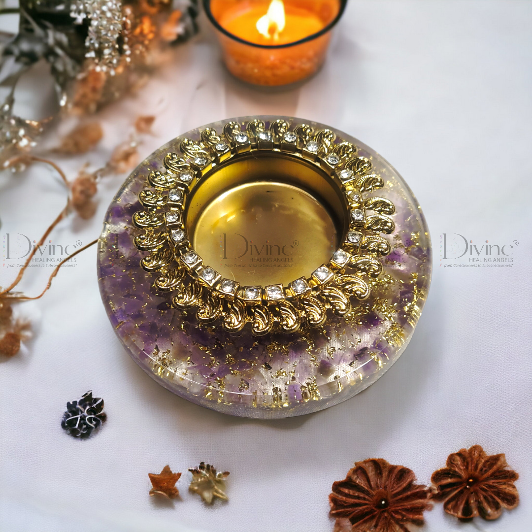 CANDLE HOLDER AMETHYST