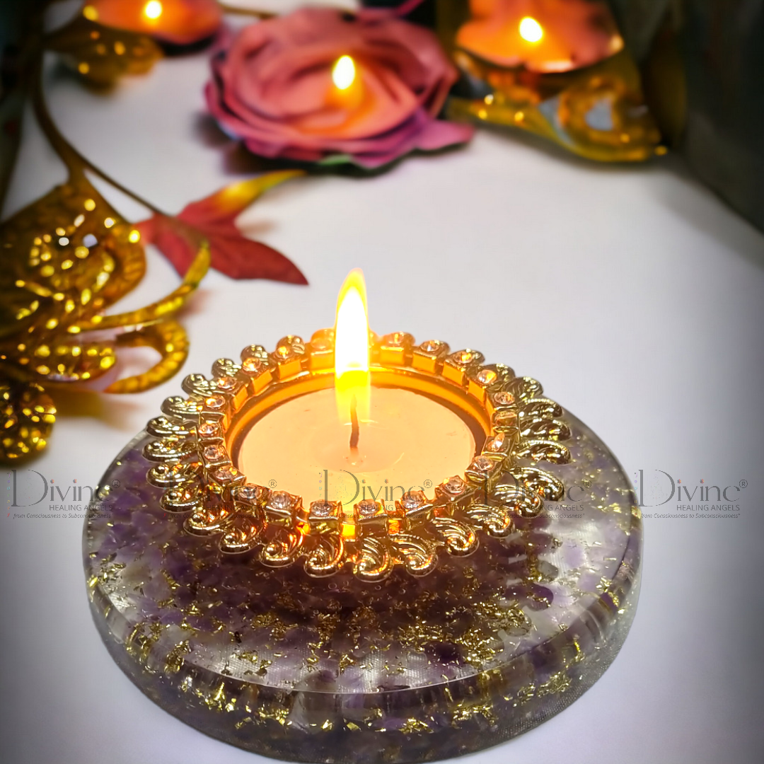 CANDLE HOLDER AMETHYST