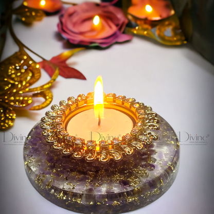 CANDLE HOLDER AMETHYST