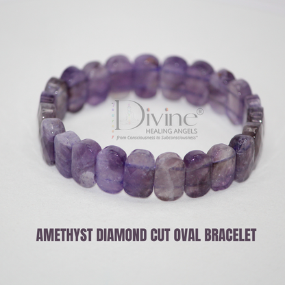 AMETHYST BRACELET-OVAL FACETED