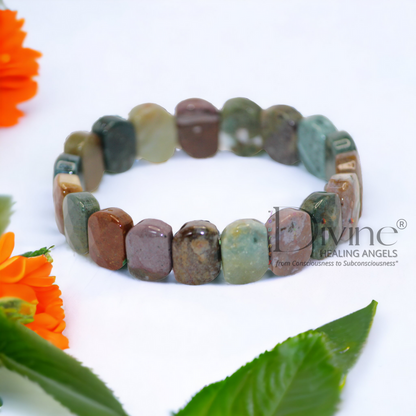 BLOODSTONE BRACELET-OVAL FACETATED