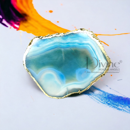 BLUE AGATE COASTER