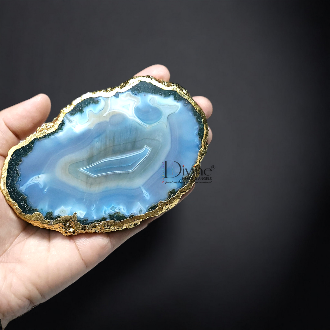 BLUE AGATE COASTER