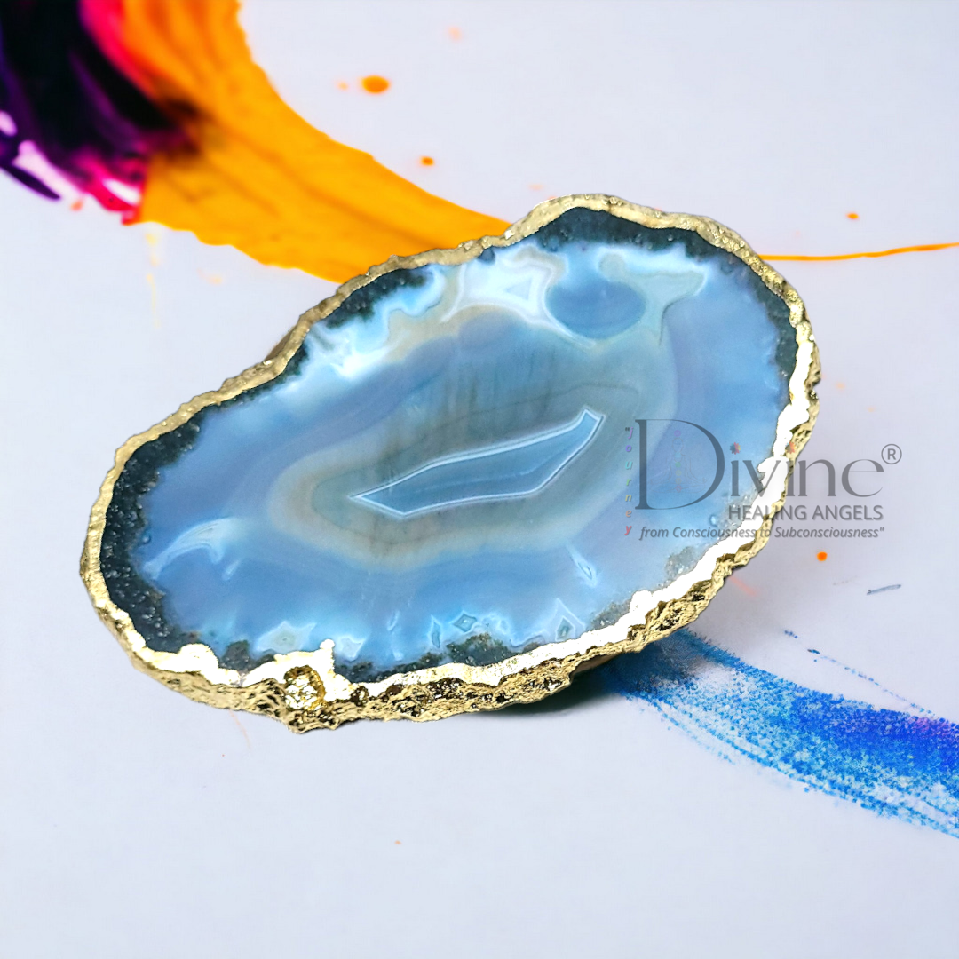 BLUE AGATE COASTER