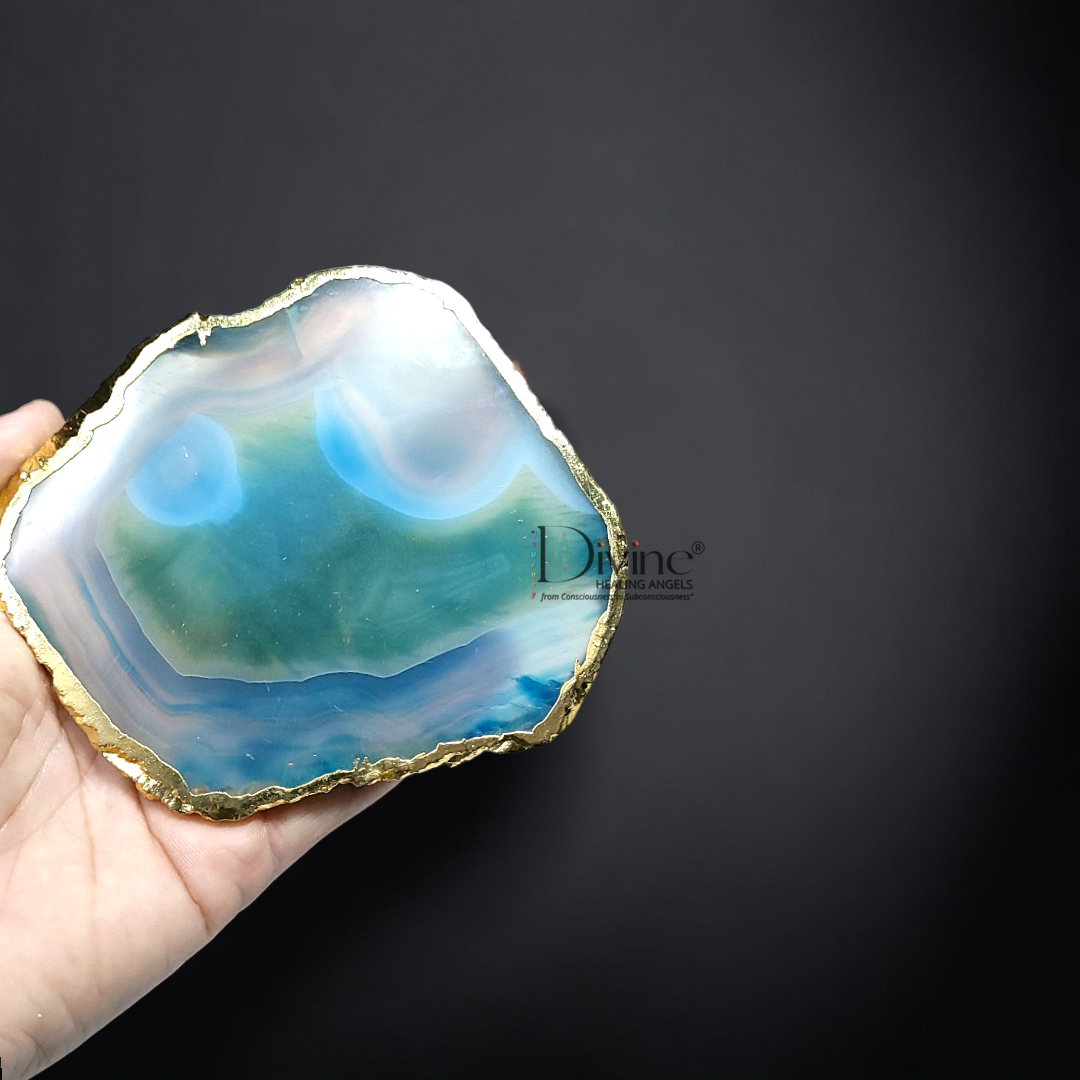 BLUE AGATE COASTER