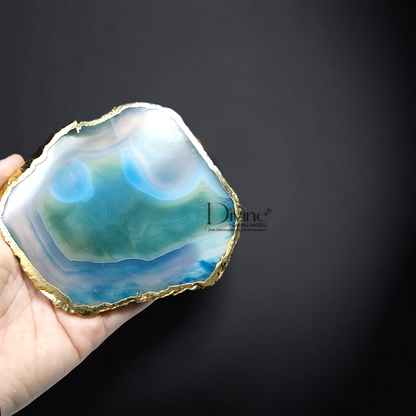 BLUE AGATE COASTER