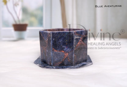 TEA LIGHT HOLDER BLUE AVENTURINE