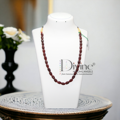 BROWN AGATE NECKLACE-DIAMOND CUT