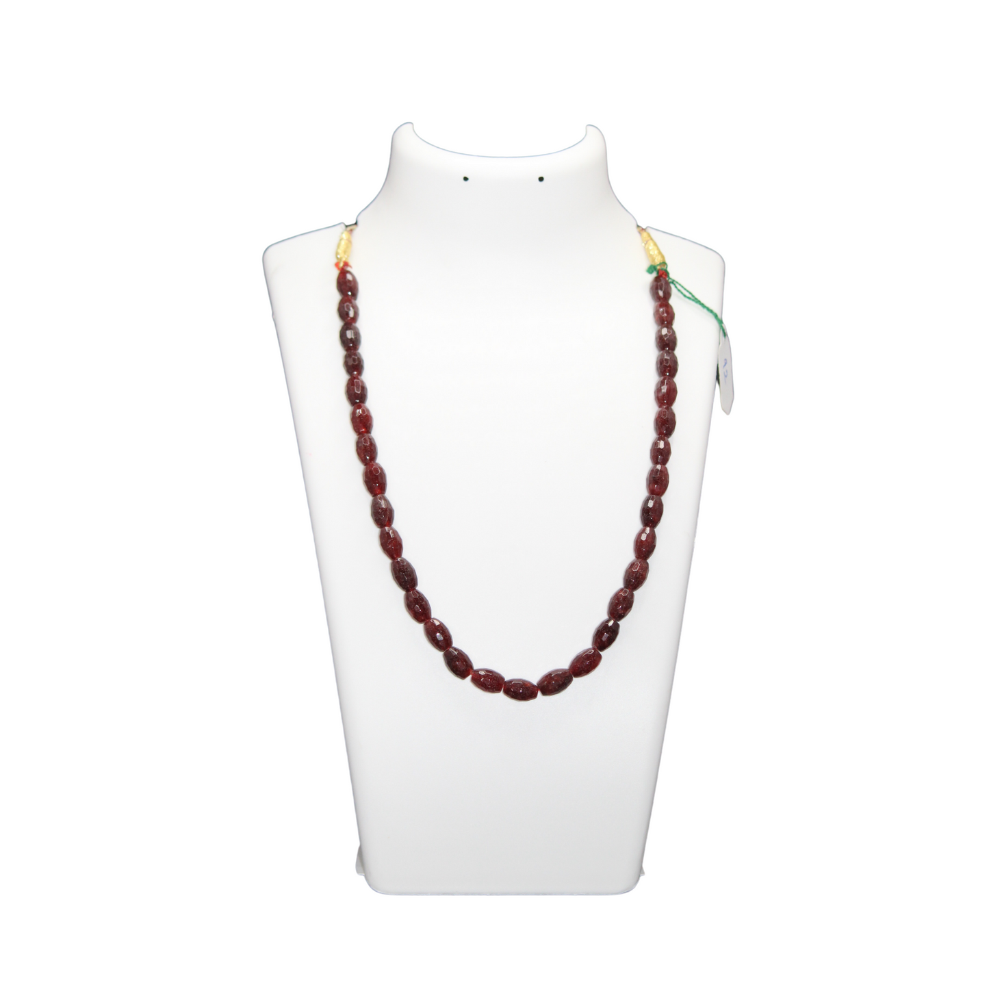 BROWN AGATE NECKLACE-DIAMOND CUT