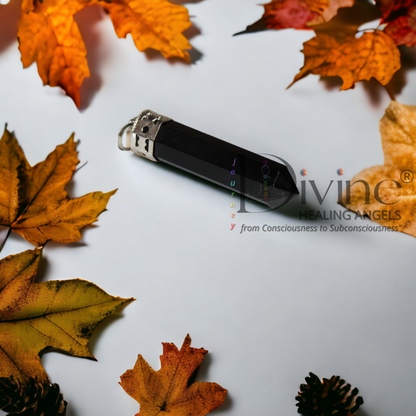 BLACK TOURMALINE PENCIL PENDANT