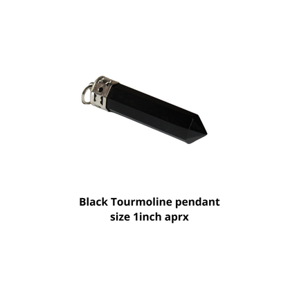 BLACK TOURMALINE PENCIL PENDANT