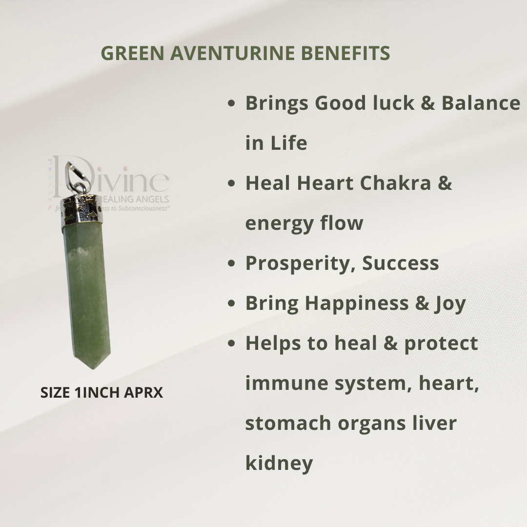 GREEN AVENTURINE PENCIL PENDANT