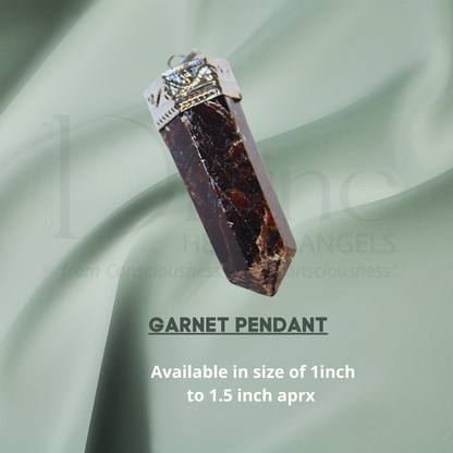 RED GARNET PENCIL PENDANT