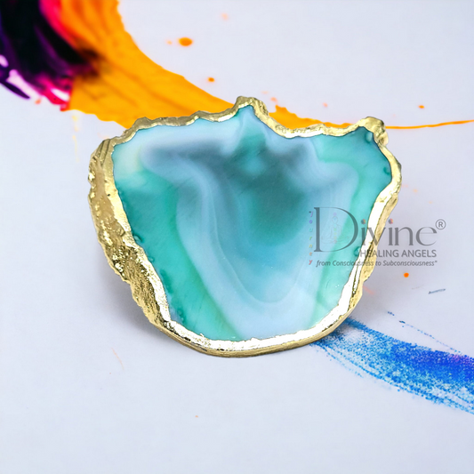 GREEN AGATE COASTER