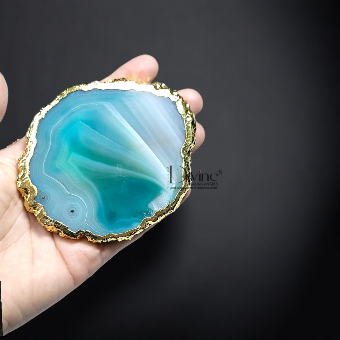 GREEN AGATE COASTER