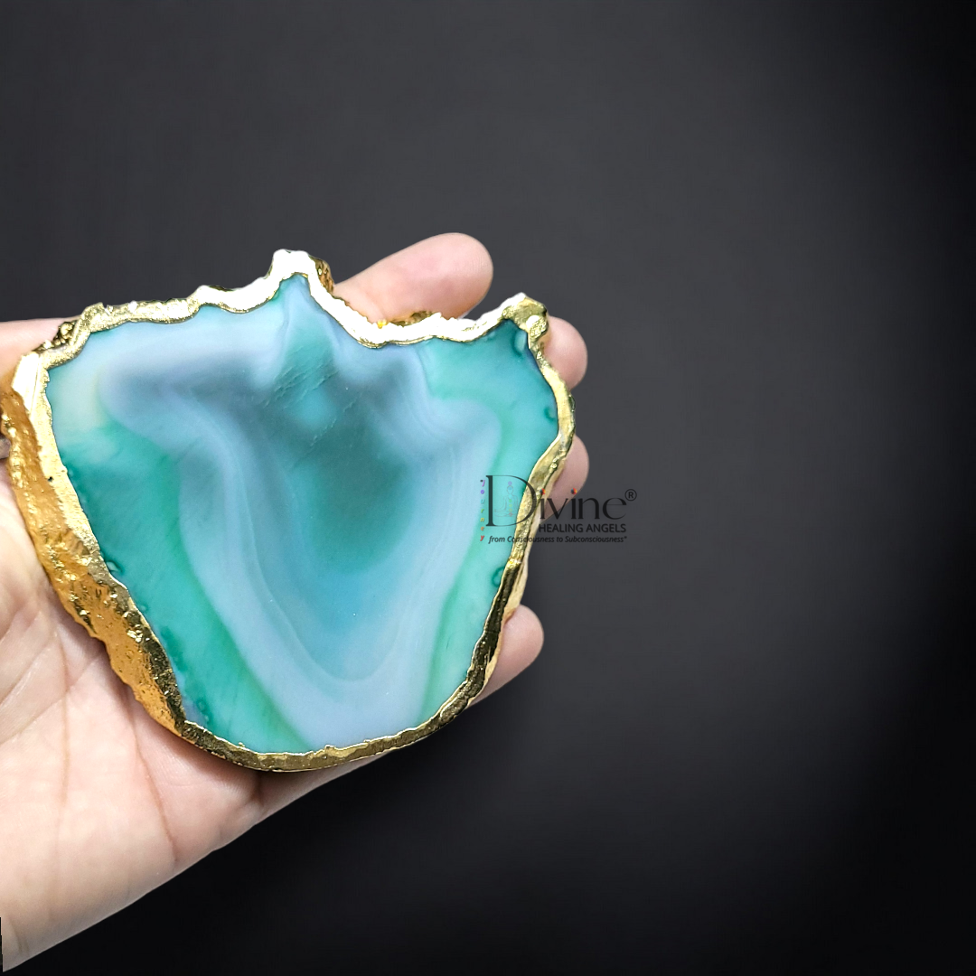 GREEN AGATE COASTER