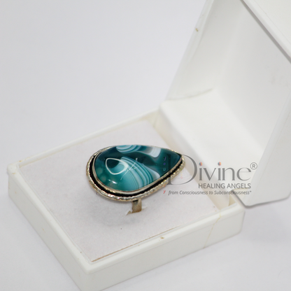 GREEN AGATE RING