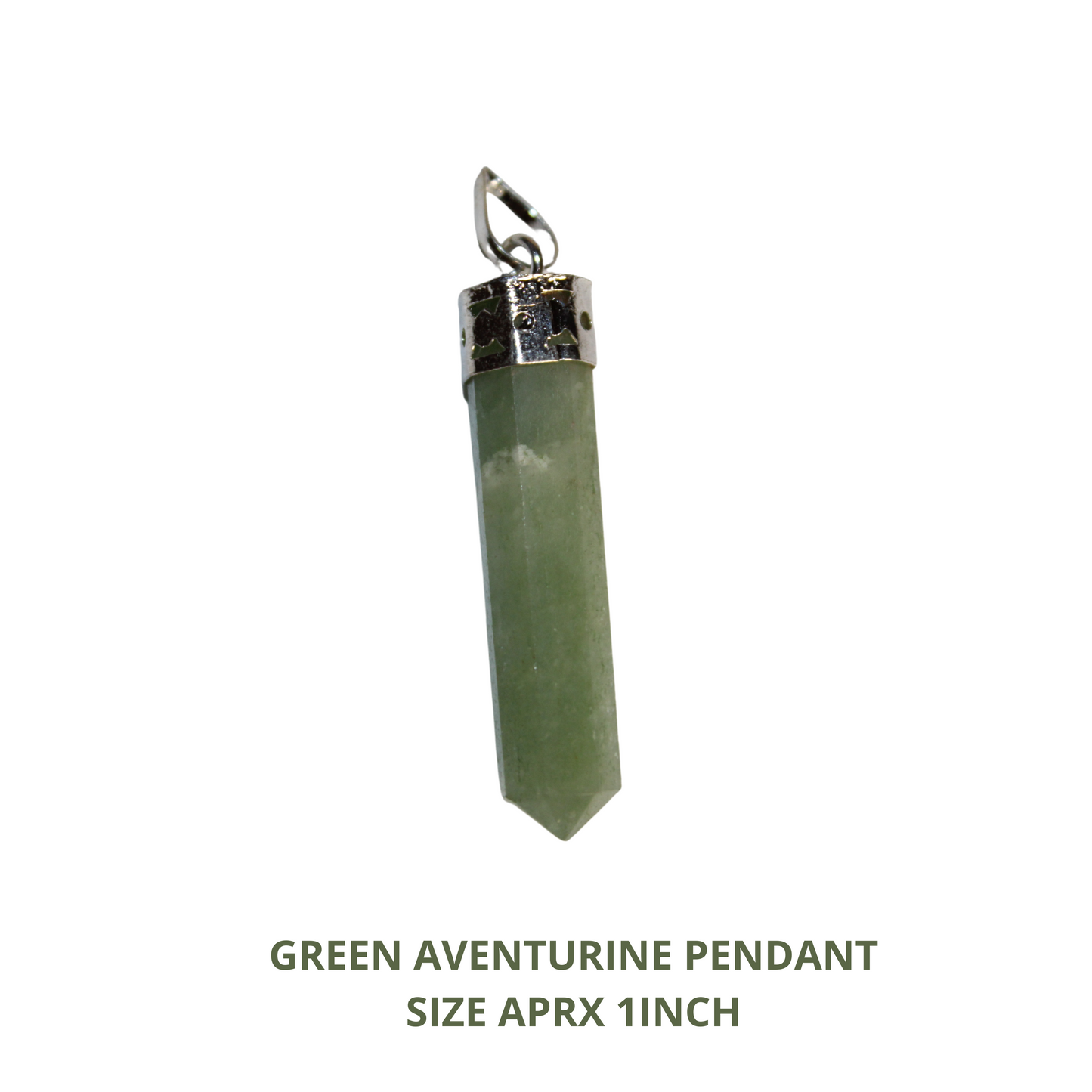 GREEN AVENTURINE PENCIL PENDANT