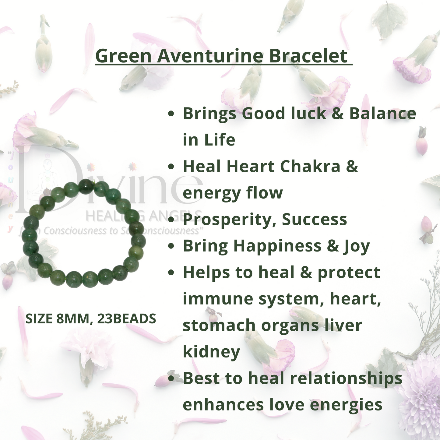 GREEN AVENTURINE BRACELET-DIAMOND CUT