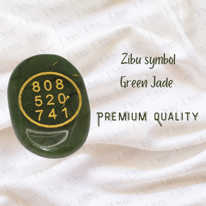 ZIBU SYMBOL ON GREEN JADE