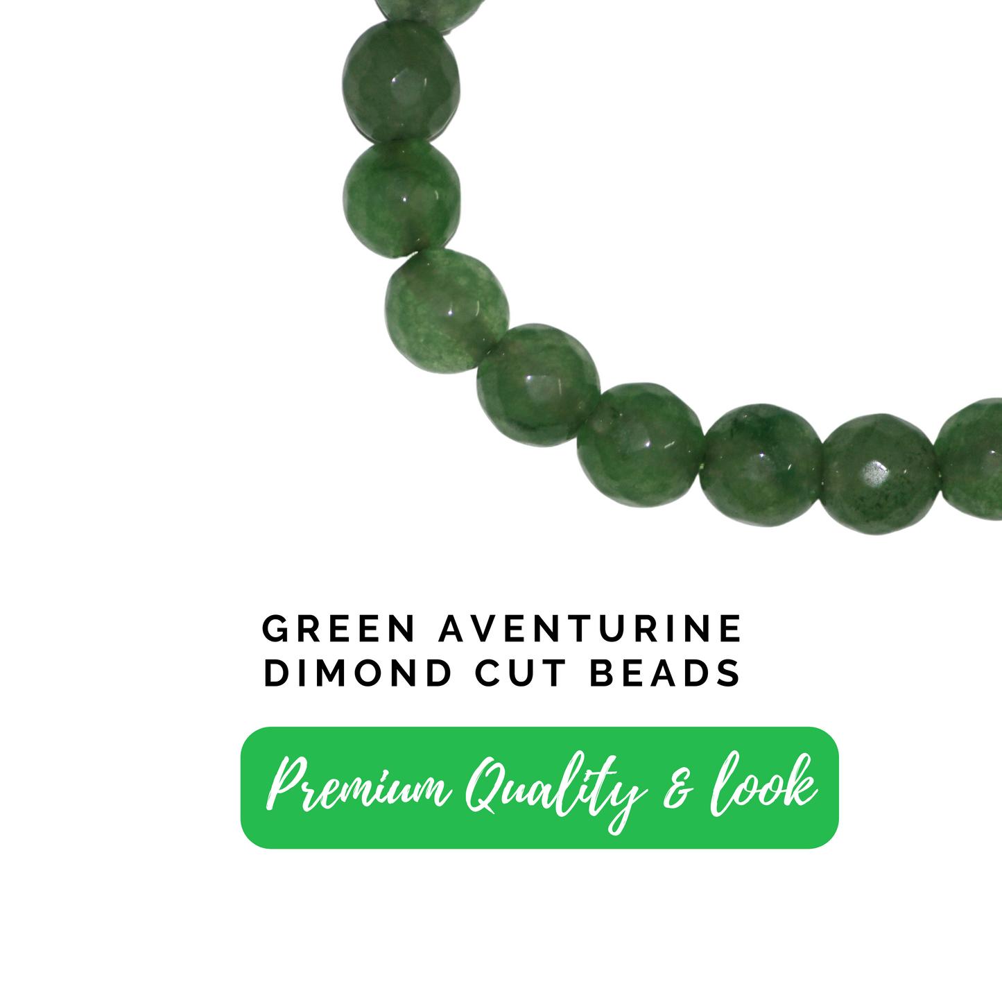 GREEN AVENTURINE BRACELET-DIAMOND CUT