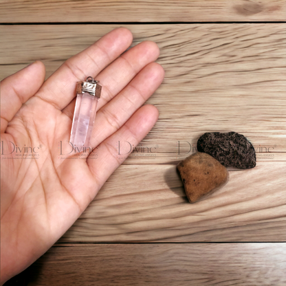 ROSE QUARTZ PENCIL PENDANT