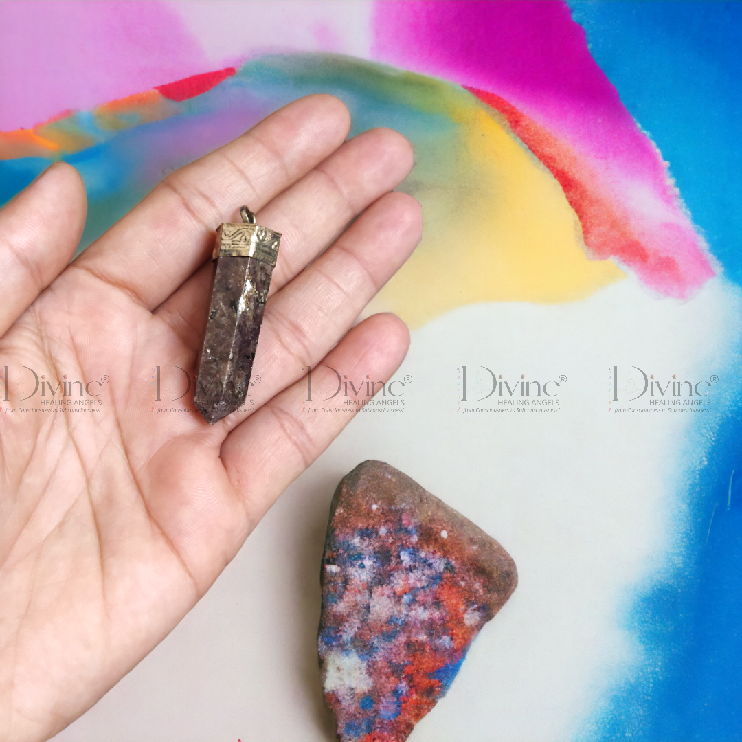 RED GARNET PENCIL PENDANT