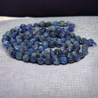 LAPIS LAZULI MALA-DIAMOND CUT