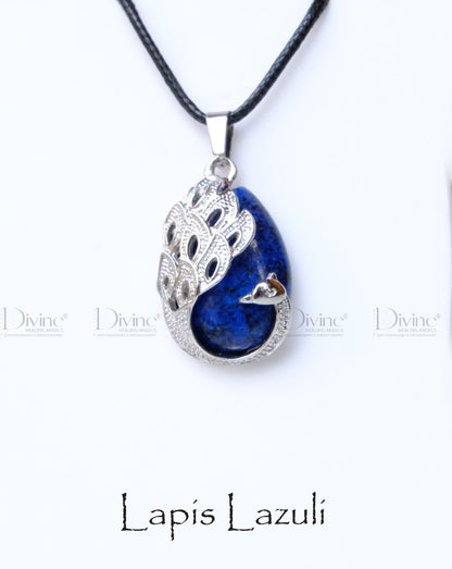 LAPIS LAZULI PEACOCK PENDANT