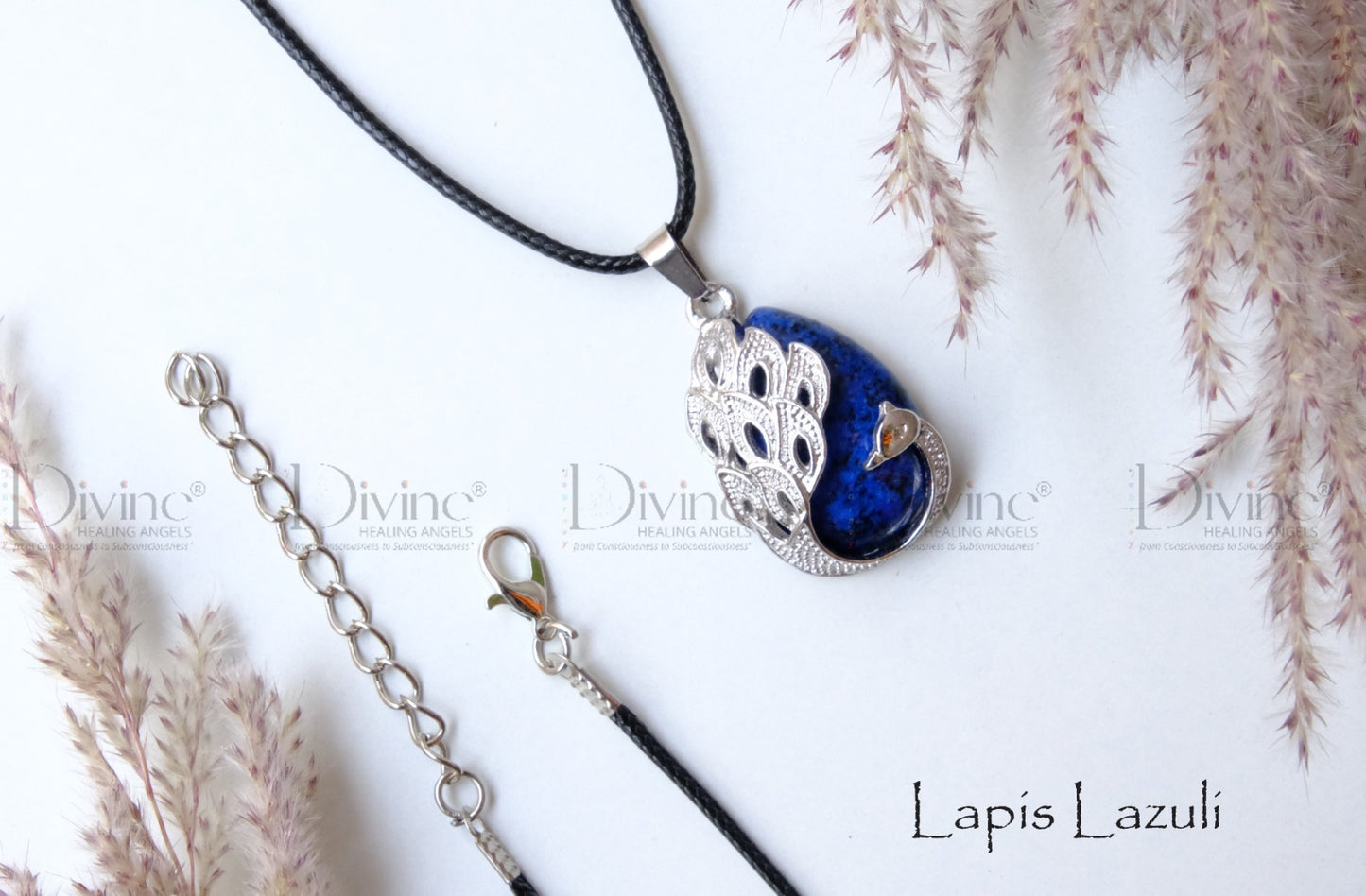 LAPIS LAZULI PEACOCK PENDANT