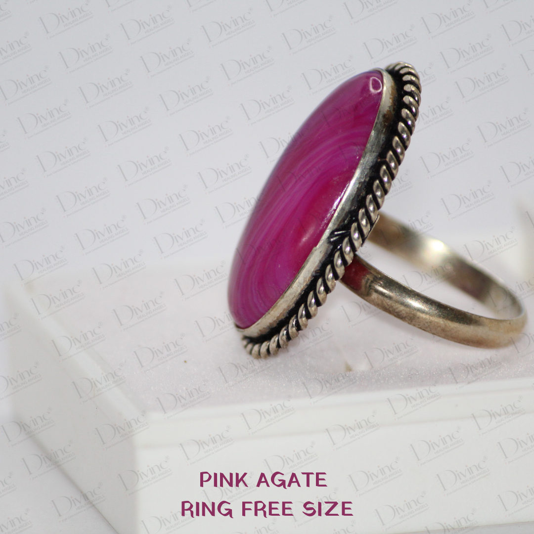 PINK AGATE RING