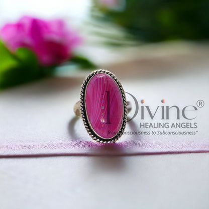 PINK AGATE RING