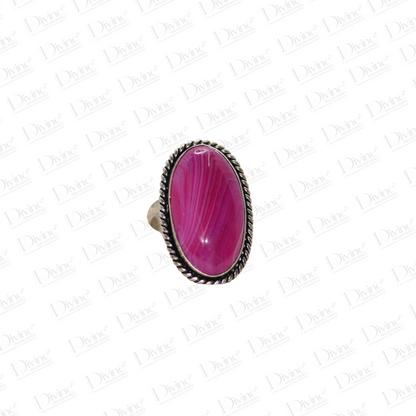 PINK AGATE RING