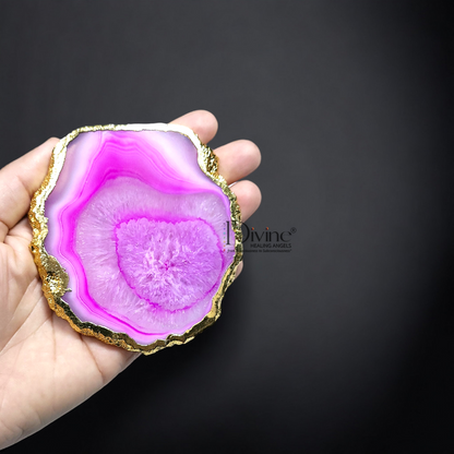 PINK AGATE COASTER