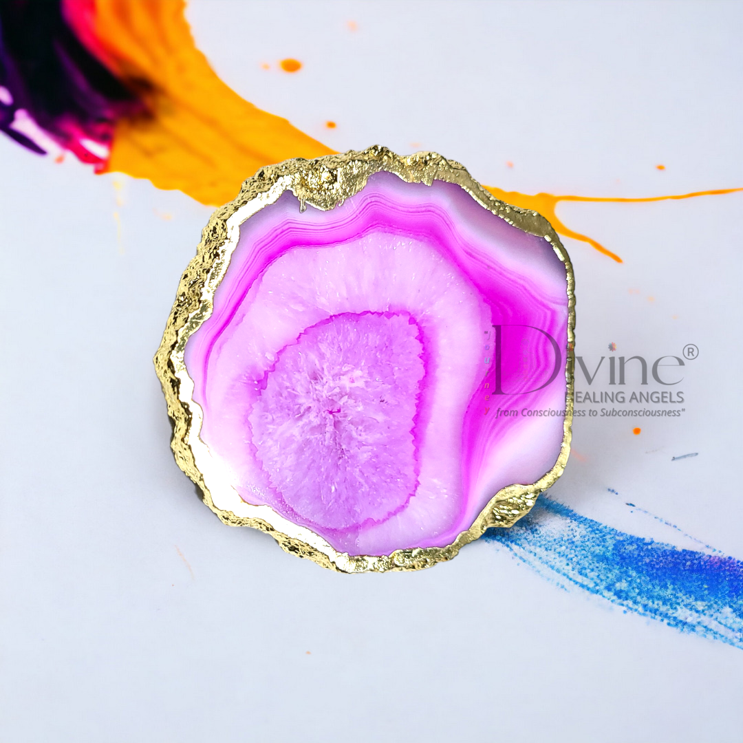 PINK AGATE COASTER