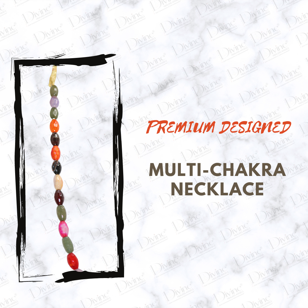 MULTI CHAKRA NECKLACE-DIAMOND CUT