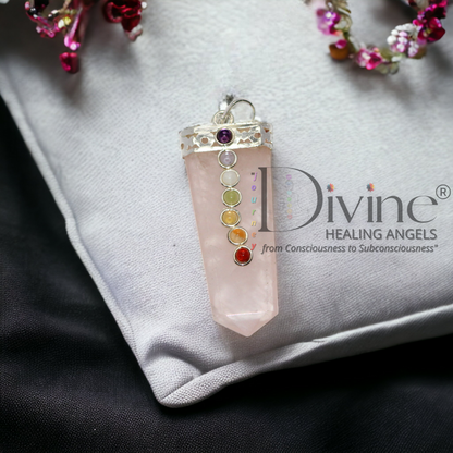 ROSE QUARTZ CHAKRA BEAD PENDANT