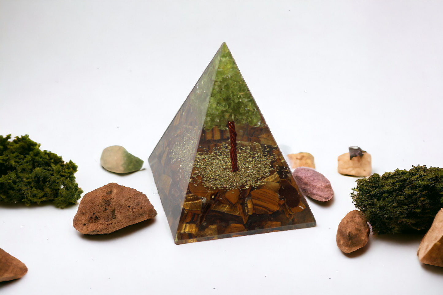 TIGER EYE ORGONITE PYRAMID