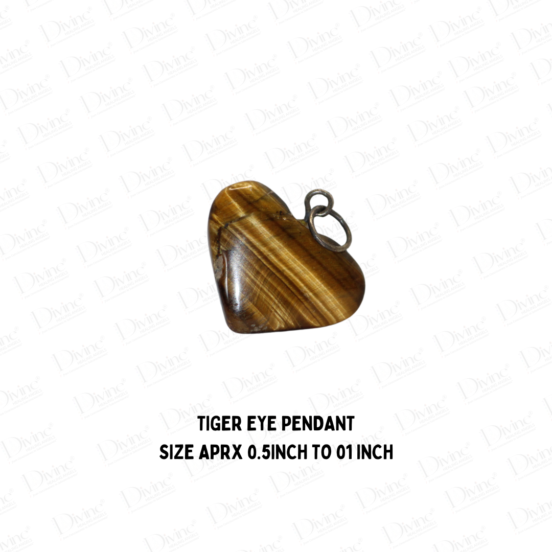 TIGER EYE HEART PENDANT