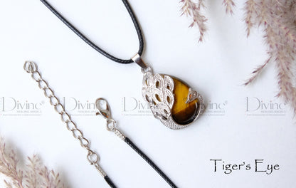 TIGER EYE PEACOCK PENDANT