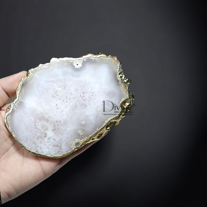 WHITE AGATE COASTER