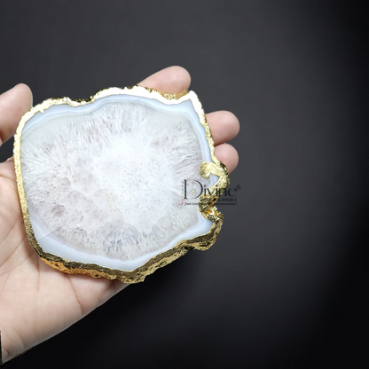 WHITE AGATE COASTER