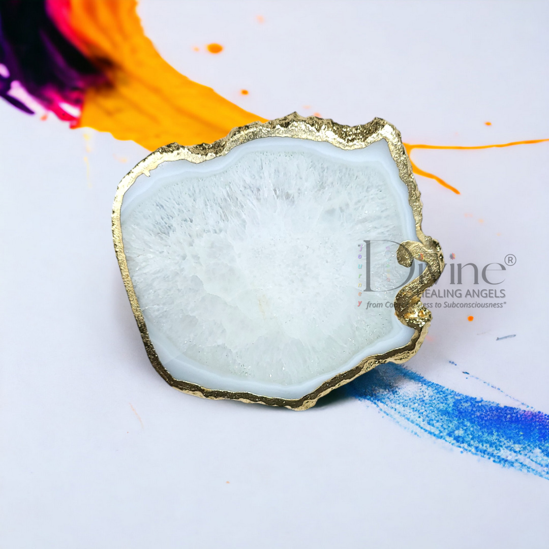 WHITE AGATE COASTER