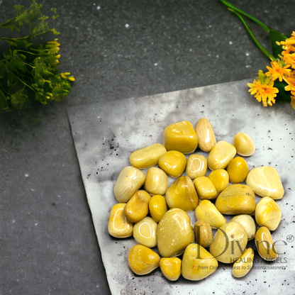 YELLOW AGATE TUMBLE STONE