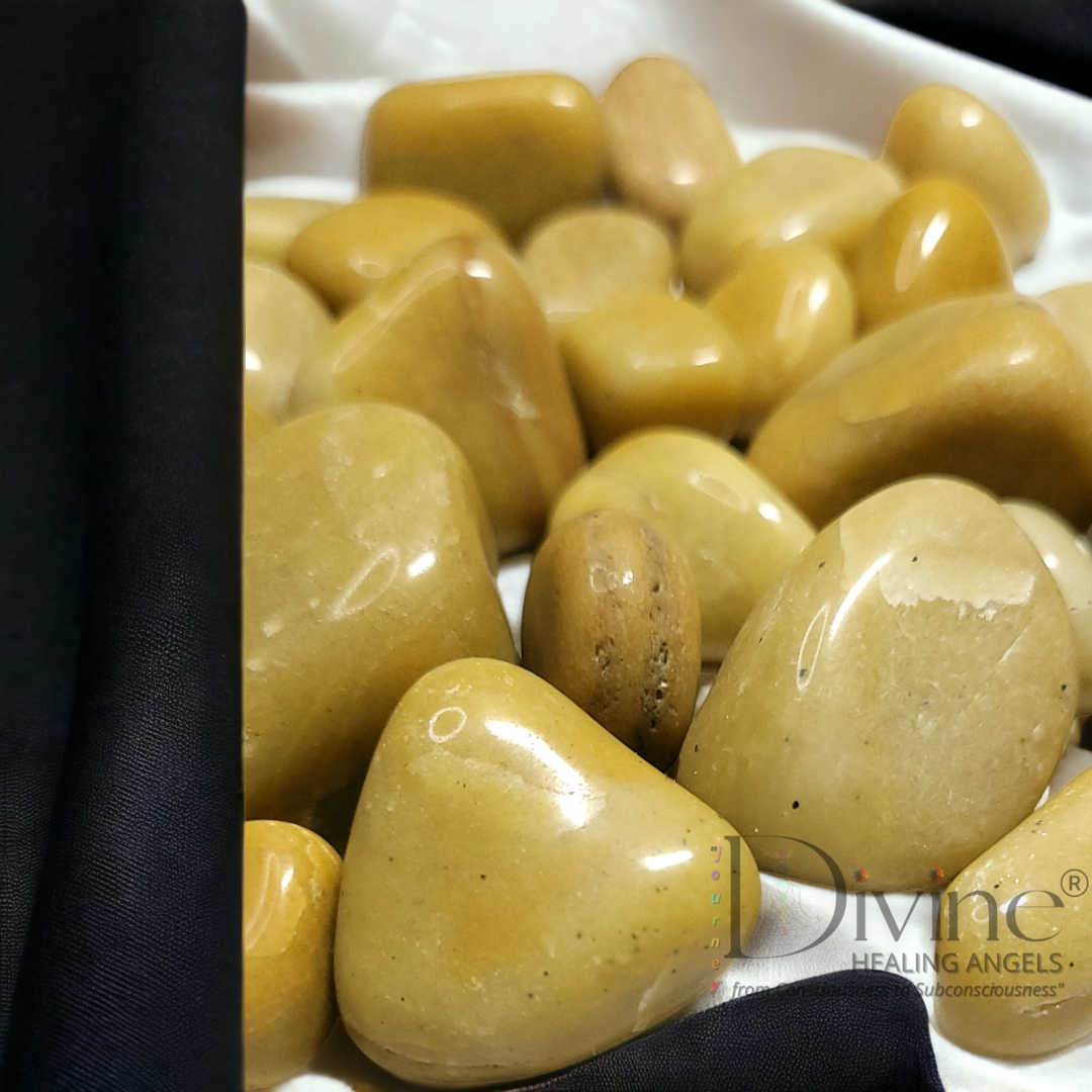 YELLOW AGATE TUMBLE STONE