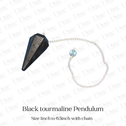 BLACK TOURMALINE PENDULUM