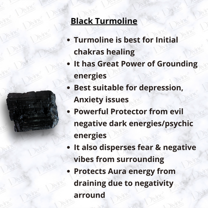 BLACK TOURMALINE CHAKRA BEAD PENDANT